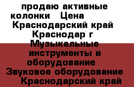 продаю активные колонки › Цена ­ 4 500 - Краснодарский край, Краснодар г. Музыкальные инструменты и оборудование » Звуковое оборудование   . Краснодарский край,Краснодар г.